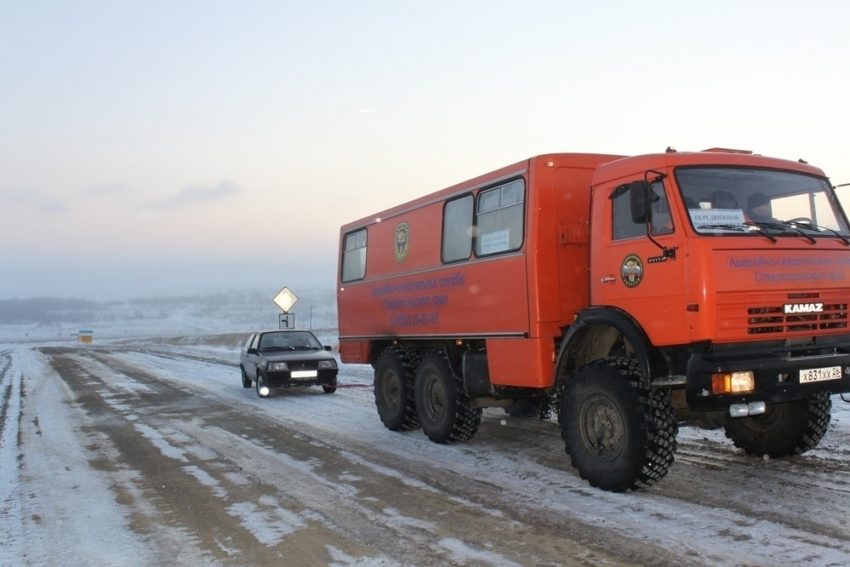 Автобус Пятигорск-Дивное попал в кювет из-за стада коров