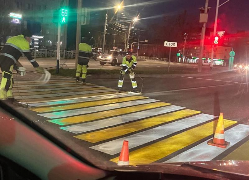 Дорожники разметку рисуют: пробки в 9 баллов сковали Ставрополь вечером 3 апреля 