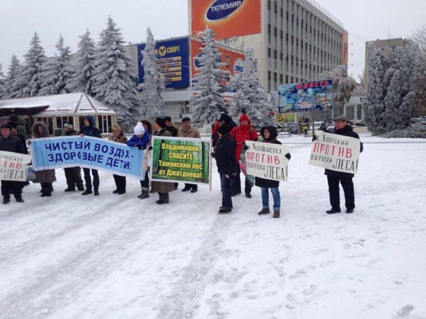 В Ставрополе прошел очередной митинг в защиту Таманского леса