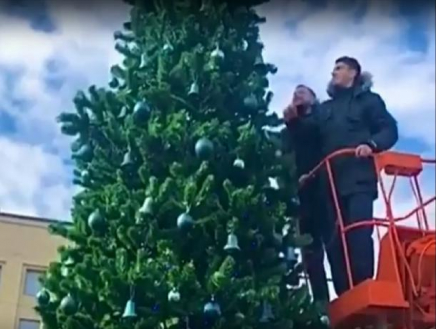 Ставропольские гандболисты помогают наряжать ёлки на главной площади