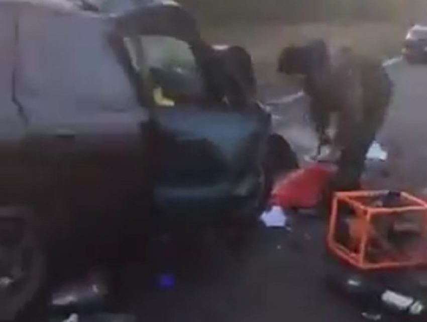 Появилось видео страшных подробностей ДТП с пятью погибшими на Ставрополье