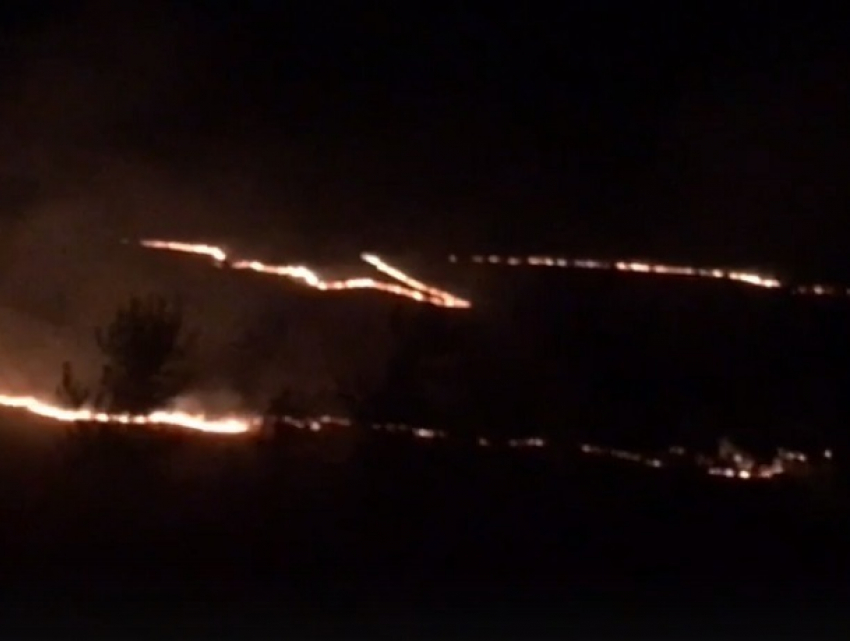 Пугающий многокилометровый пожар сняли на видео очевидцы под Ставрополем
